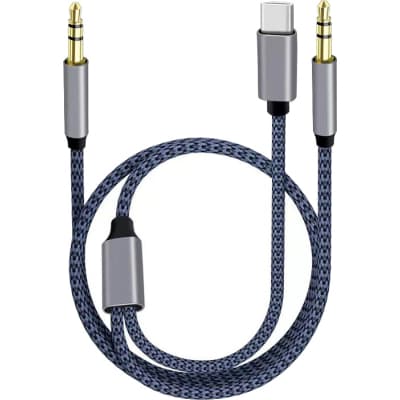 Кабель мультимедійний USB-C to 2x3.5mm M 1.2m blue XoKo (XK-MH-270)