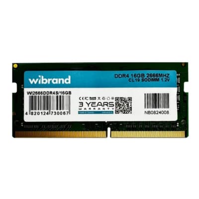 Модуль пам'яті для ноутбука SoDIMM DDR4 16GB 2666 MHz Wibrand (WI2666DDR4S/16GB)