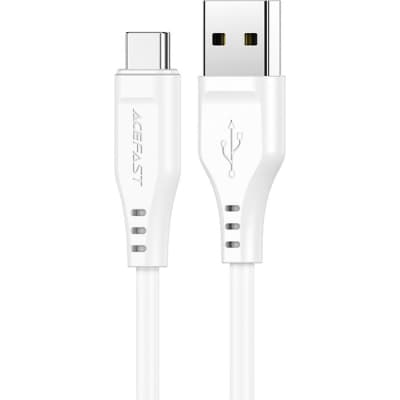 Дата кабель USB 2.0 AM to USB-C 1.2m 3.0A TPE White Acefast (6974316280873)