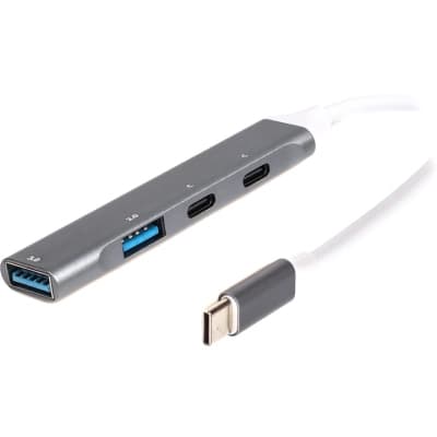 Концентратор Maxxter USB-C to 1xUSB 3.0 + 1xUSB 2.0 + 2xUSB-C (HU3C-4P-03)