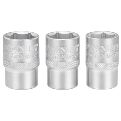 Набір торцевих головок Stanley орцевих 1/2" Maxi Drive, із шестигранним профілем, 3 шт: 17, 18, 19 мм. (FMMT17094-0)