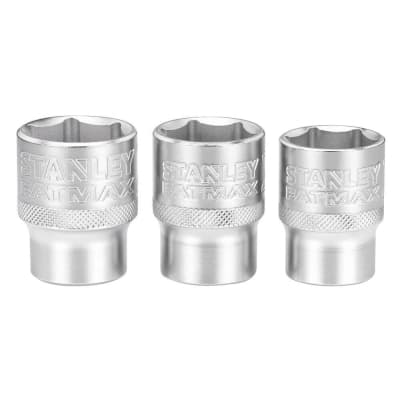 Набір торцевих головок Stanley торцевих 1/2" Maxi Drive, з шестигранним профілем, 3 шт: 21, 22, 24 мм. (FMMT17095-0)