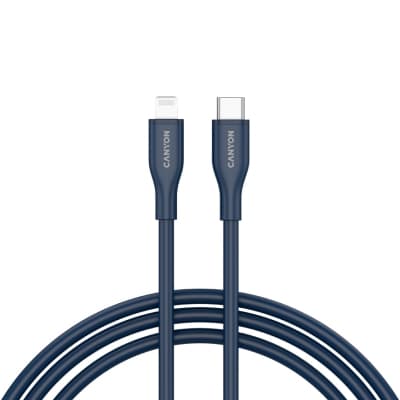 Дата кабель USB-C to Lightning 1.0m CLNM60 C-L 60W MFI Silicon Blue Canyon (CNS-CLNM60SC10DB)