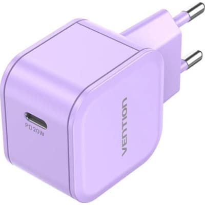 Зарядний пристрій VENTION 1xUSB-C 20W PD3.0/QC3.0 Purple (FEJV0-EU)