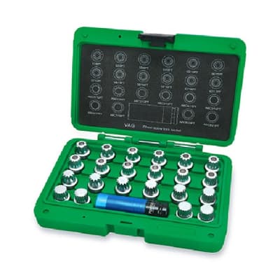Набір торцевих головок Toptul для демонтажу секретних болтів VW 23шт (JGAI2302)