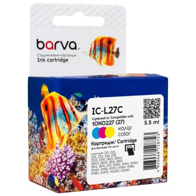 Картридж Barva Lexmark 27 (10N0227) 140 c, Color (IC-L27C)