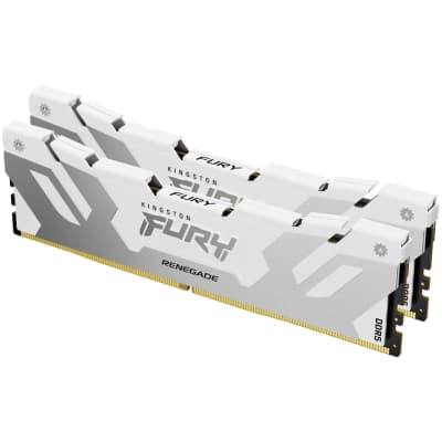 Модуль пам'яті для комп'ютера DDR5 32GB (2x16GB) 8000 MHz Renegade White Kingston Fury (ex.HyperX) (KF580C38RWK2-32)
