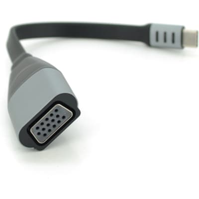 Перехідник USB-C M to VGA F 0.18m black-gray Voltronic (YT-Type-C(M)/VGA(F)-18cm/27031)
