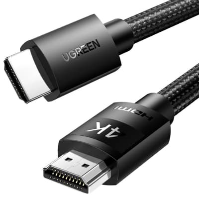 Кабель мультимедійний HDMI M to HDMI M 10.0m 4K30Hz braided HD119 black Ugreen (40104)