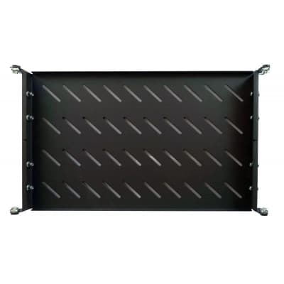 Полка 19" Hypernet 1U глиб. 300мм, в шкафи глибиною 450мм, колір чорний (U-FS-45-Black)