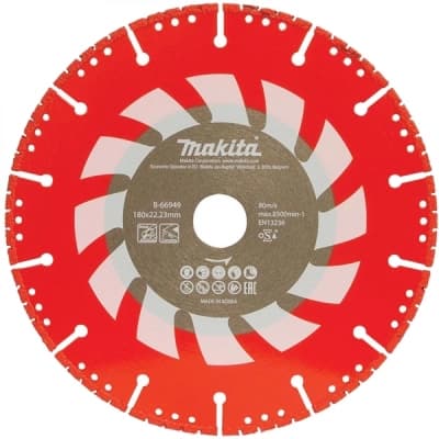 Круг відрізний Makita алмазний для рятувальних робіт 180х22,23 мм (B-66949)