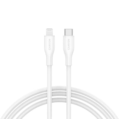 Дата кабель USB-C to Lightning 1.0m CLNM60 C-L 60W MFI Silicon White Canyon (CNS-CLNM60SC10W)