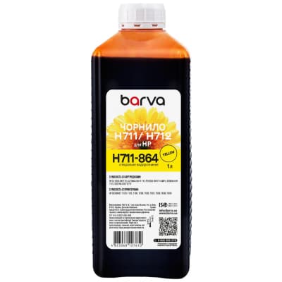 Чорнило Barva HP 711/712 1L Y, water-soluble (H711-864)