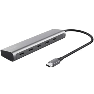 Концентратор Trust USB-C to 5xUSB-C aluminium 0.1m grey (25136_TRUST)