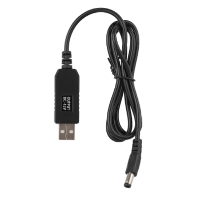 Кабель живлення USB to DC 5.5x2.5mm 12V 1.0m 1.0A 2E (2E-CCAD12-BK)