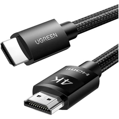 Кабель мультимедійний HDMI M to HDMI M 2.0m 4K30Hz braided HD119 black Ugreen (40101)