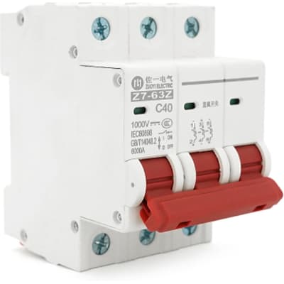 Автоматичний вимикач ZUOYI Z7-63Z 3P C40 DC750V