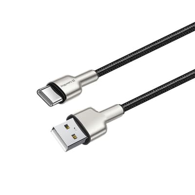 Дата кабель USB 2.0 AM to USB-C 1.0m head metal black ColorWay (CW-CBUC046-BK)