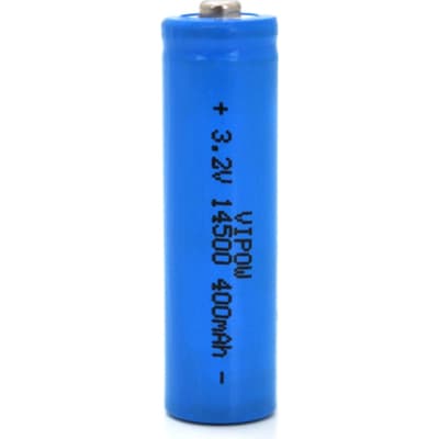Акумулятор 14500 LiFePO4 (size AA), 400mAh, 3.2V, TipTop, blue Vipow (IFR14500-400mAhTT / 21438)