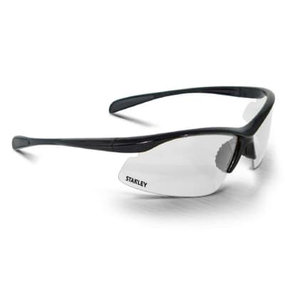 Захисні окуляри Stanley Base Curve, прозорі, полікарбонатні, з м'якими гумовими накладками на дужках (SY150-1D)