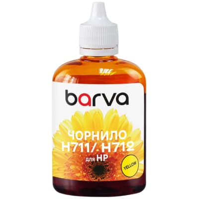 Чорнило Barva HP 711/712 100ml Y, water-soluble (H711-856)