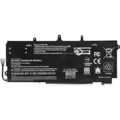 Акумулятор до ноутбука HP EliteBook Folio 1040 G2 BL06XL, 42Wh (3783mAh), 6cell, 11.1V, Li-Pol AlSoft (A71070)