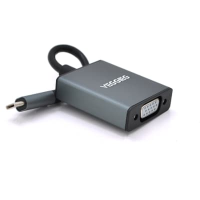 Перехідник USB-C M to VGA F 0.1m black VEGGIEG (TV-S/B/19906)