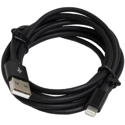 Дата кабель USB 2.0 AM to Lightning 2.0m 2.4A black Patron (CAB-PN-LIGHT-2M-B)