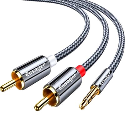 Кабель мультимедійний 3.5mm M to 2xRCA M 3.0m Essager (EYPZJ-MYC0G)
