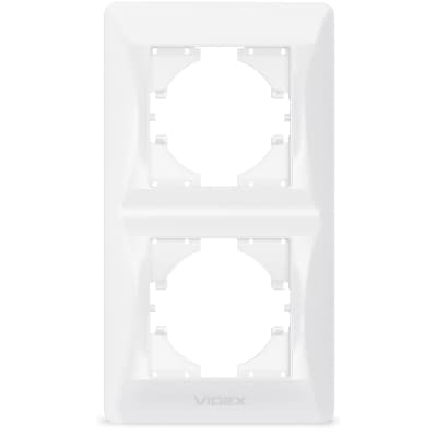 Рамка Videx BINERA біла 2 пости (VF-BNFR2V-W)