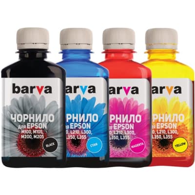 Чорнило Barva Epson 774/664, 4x180 г BK/C/M/Y (E-L605-180-MP)