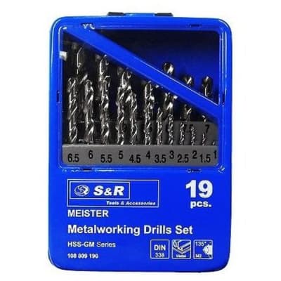 Набір свердл S&R MEISTER 19шт 1.0-10.0мм (108809190)