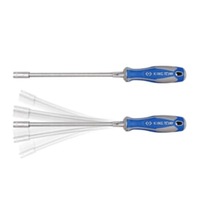 Викрутка KING TONY торцева 10 мм, 300 мм, гнучка, для хомутів (1453-10)