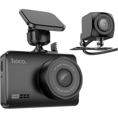 Відеореєстратор HOCO DV3 Driving recorder with display dual-channel Black (6942007608183)