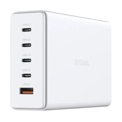 Зарядний пристрій D-Link 4xUSB-C + 1xUSB PD240W GaN white (DCF-241)