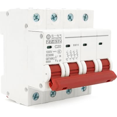 Автоматичний вимикач ZUOYI Z7-63Z 4P C20 DC1000V