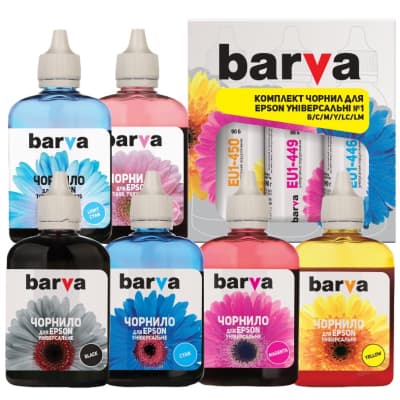 Чорнило Barva Epson universal 1 6х90 г BK/C/M/Y/LC/LM (EU1-090-2MP)