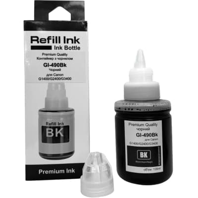 Чорнило Premium Quality Canon GI-490Bk 135мл Black (70264919)