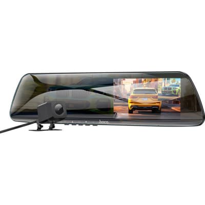 Відеореєстратор HOCO DV4 4.5-inch rearview mirror driving recorder dual-channel Black (6942007616782)