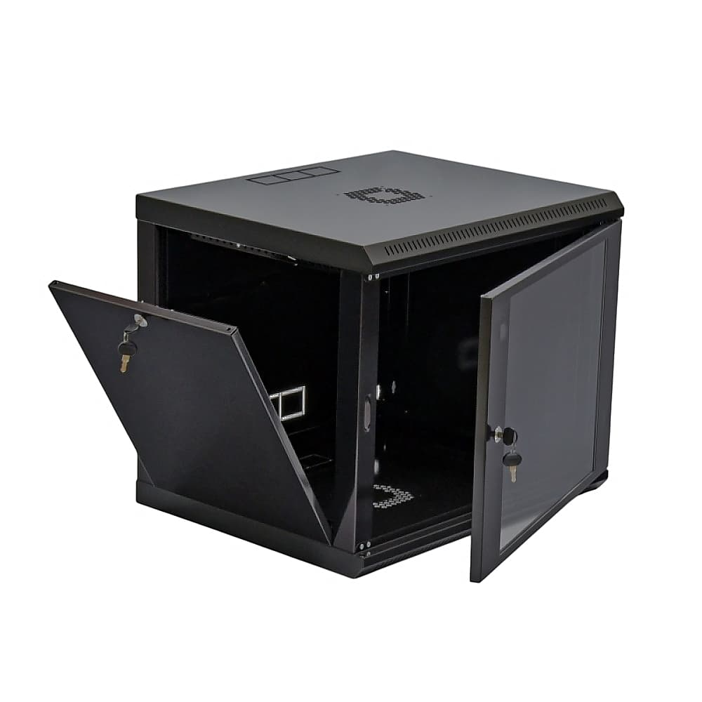 Шафа 9U, 600х500х507 мм (Ш * Г * В), економ, акрилове скло, чорна