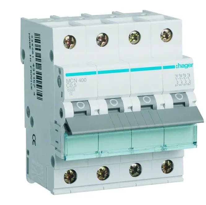 Автоматичний вимикач 4P 6kA C-0.5A 4M
