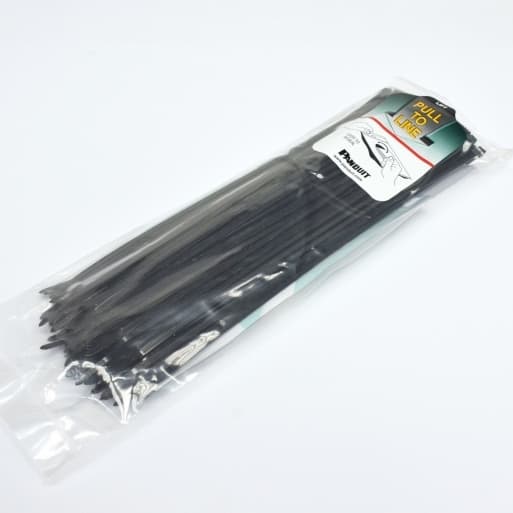 Cтяжка 290x3.6 мм, 100 шт, чорна, weather resistant