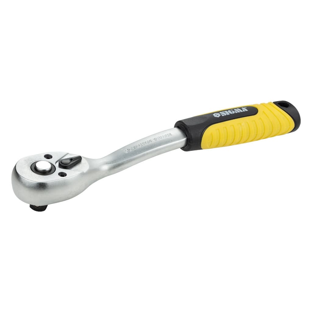 Тріскачка Sigma із вигнутою ручкою 3/8" 200мм 72T CrV (6050081)