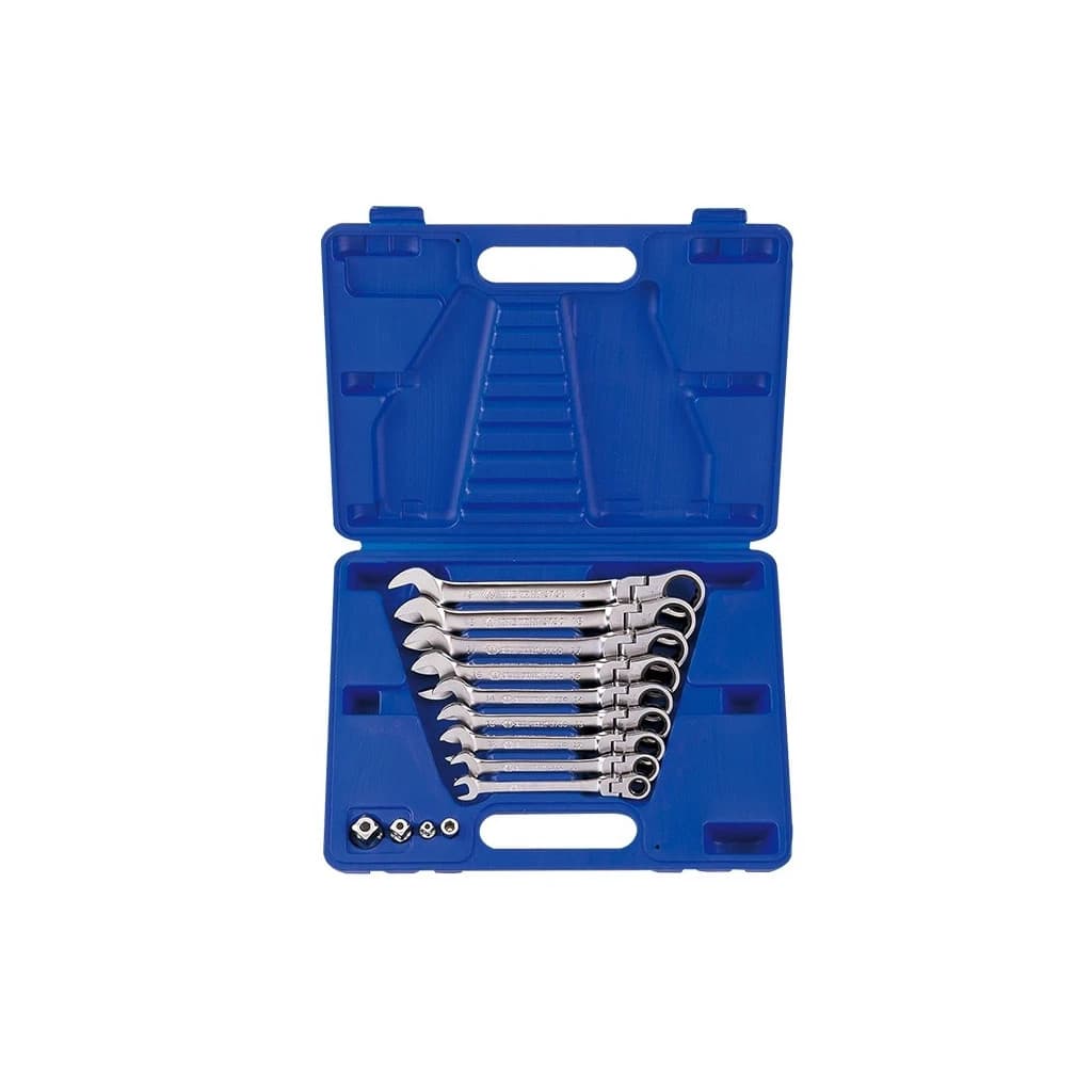 Ключ KING TONY комбінований з тріскачкою та шарніром, 8-19 мм 9 шт. (13013MR)