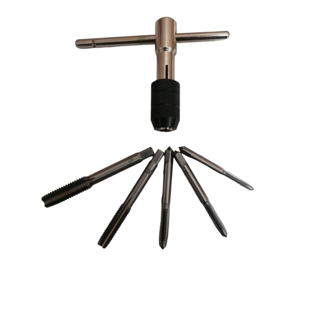 Мітчик Werk набір з Т-подібним тримачем 6 од. (4x0.7, 5x0.8, 6x1.0, 8x1.25, 10x1.5 мм) (122730)