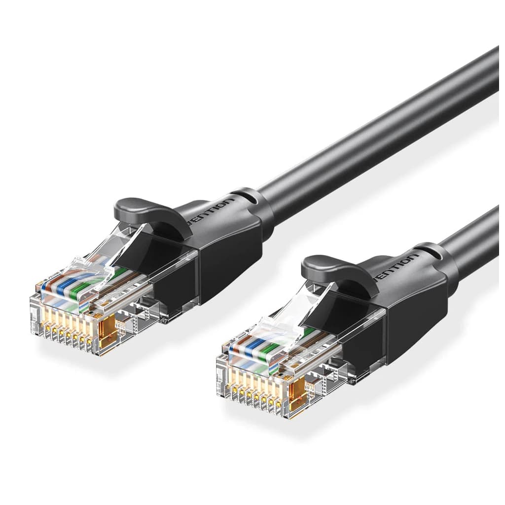 Патч-корд 8м, UTP cat 6 RJ-45 black VENTION (IBEBK)