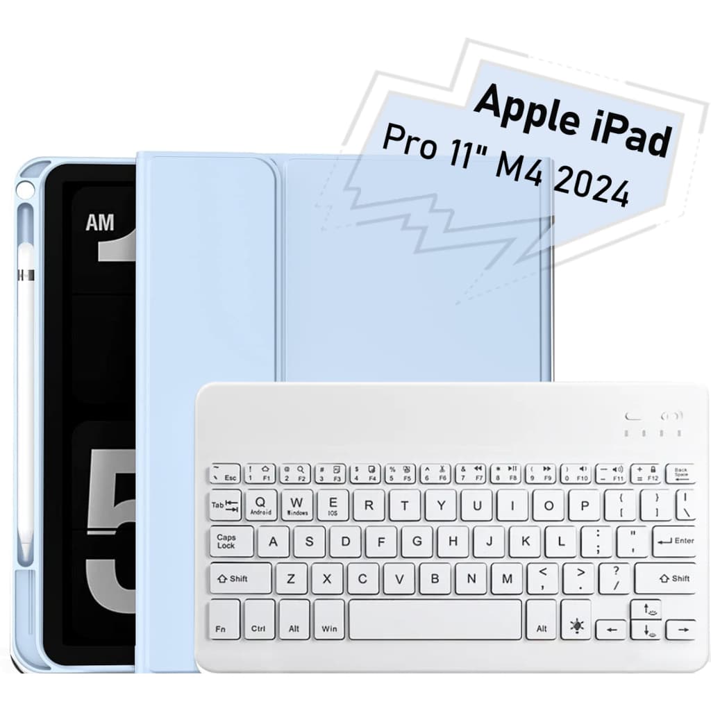 Чохол до планшета BeCover with keyboard Apple iPad Pro 11" M4 2024 Light Blue (713000)