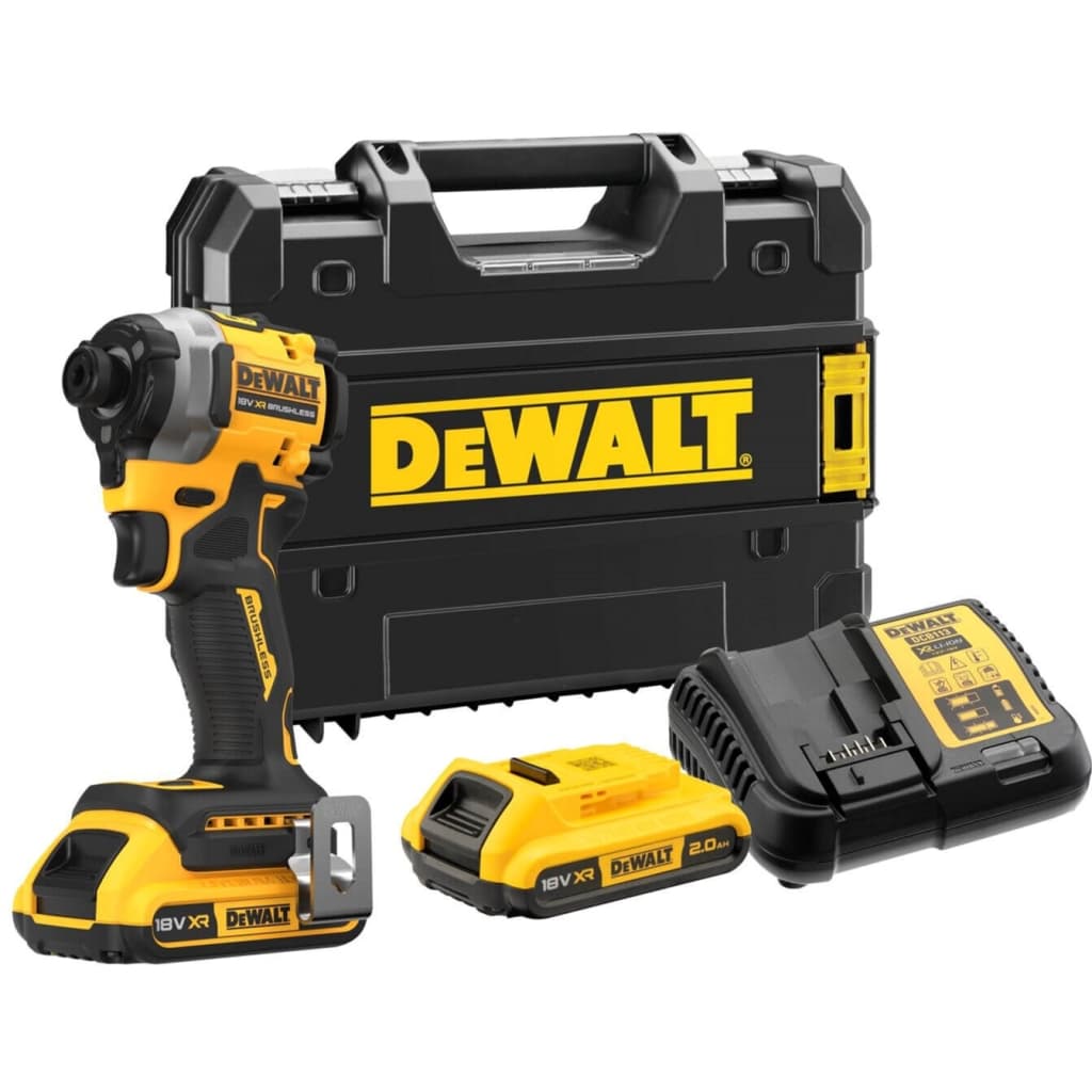 Шуруповерт DeWALT ударний 18 В XR Li-Ion, 2x2Ah, 206 Нм, 2 Аг, 3250 об/хв, TSTAK (DCF850D2T)