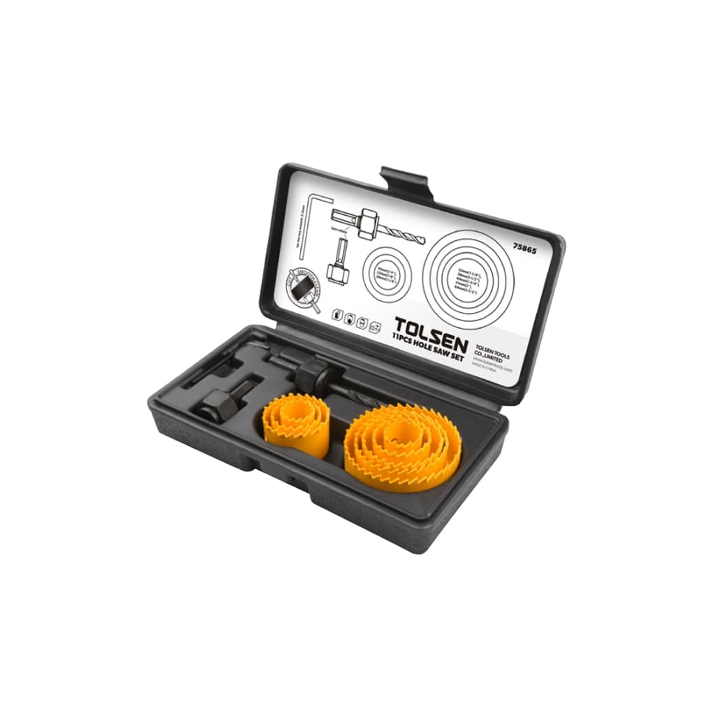 Коронка Tolsen коронок по дереву 11 предм 19-64 мм (75865)