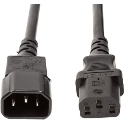 Кабель живлення PowerPlant (CC360352) IEC C13-C14, Cu, 3x1.5мм2, 2м